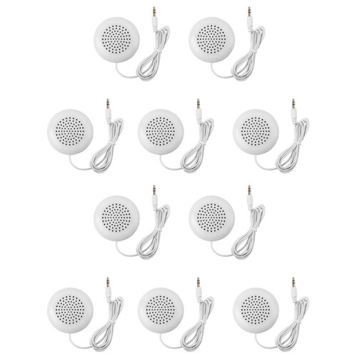 10X  White 3 5mm Pillow Speaker for   CD Radio MP3 Player GL