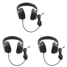 3X Guitar Headphone Guitar Amplifier Audio Mixer over Ear Headset Retractable Foldable Wired Stereo Headphone