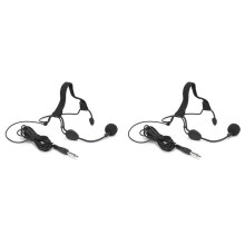 2pcs 6.35MM Plug Dynamic Headband Microphone Ear Hook Microphone Suitable for WH20TQG Musical Instrument Guitar