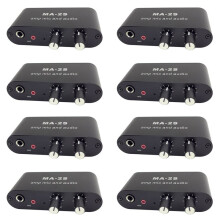8X Amplificatore per Microfono un Condensatore da 3,5 mm Amplificatore per Cuffie Preamplificatore Audio Musicale Mixer Board MA-2S