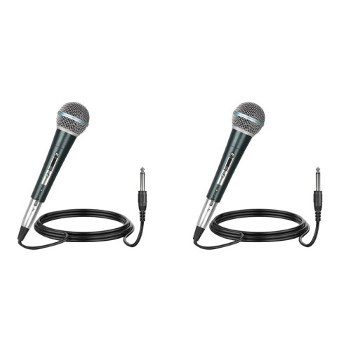 2X Professional Handheld Wired Microfone Mic Dynamic Microphone for Karaoke Live Vocal Performance Microfone