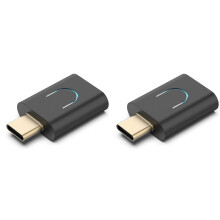 2X Tebe LE Audio LC3 BT 5.4 Audio Transmitter AptX-LL/HD Type-C Trådlös Stereomusikadapter med Auracast för PC-TV för PS4/5