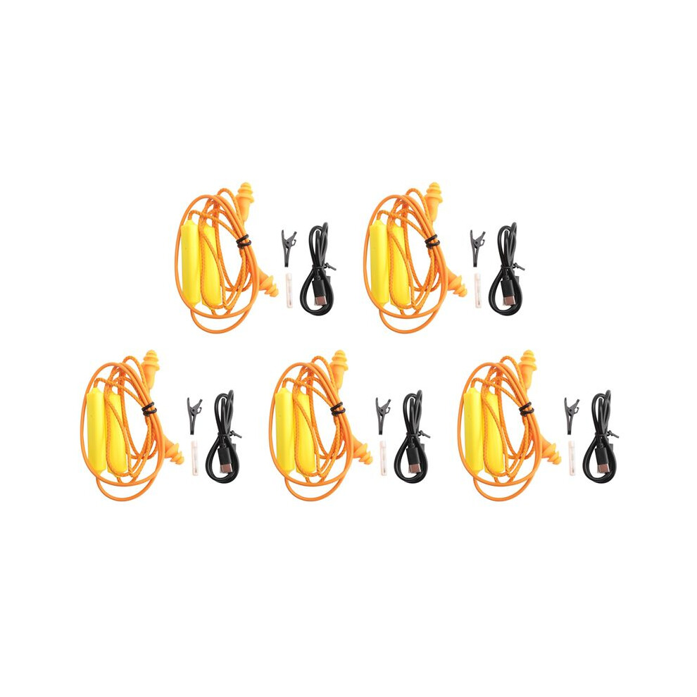 5X Ear Plugs Earphone For Work, Noise Suppression, Hearing Protection,Construction Sites, Noisy Places Orange 6132795420467