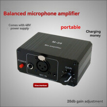 2X Microfone Condensador Dinâmico Amplificador de Microfone M-20 Áudio 48V Phantom Power Carregamento Preto para Placa de Som Ao Vivo Alto-Falante C