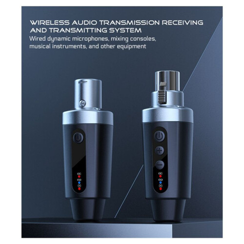 2X New XLR Adapter System Wireless Microphone Transmitter Receiver for Dynamic Microphone Guitar Audio Mixer PA System 1