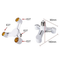 5X 3In1 E27 to E27 Extended LED Lamp Bulbs Socket Splitter Adapter Holder High Quality for Photo Studio Photography