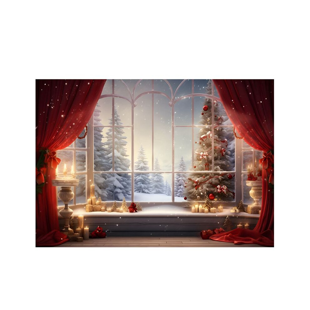 210X150cm Christmas Background Cloth Christmas Window Children Photo Studio Photo Photography Backdrops,A 6033260881045