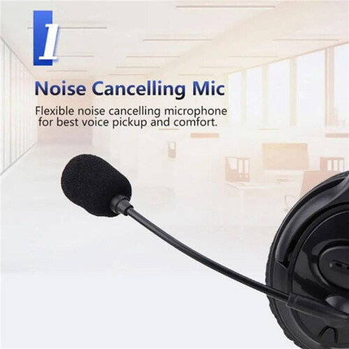 2X Wired USB Headset Computer Teaching Telephone Headset with Microphone Type-C for Zoom Skype Office Call Center 2