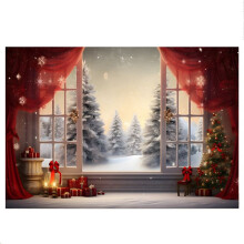 210X150Cm Tela de Fondo de Navidad ÁRbol de Navidad Copo de Nieve DecoracióN de Fiesta Tela de Fondo de FotografíA para NiñOs,A
