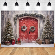 210cmx150cm Christmas Background Cloth Christmas Door Party Decoration Photo Studio Children Photography Backdrops,A