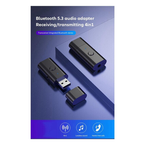 2X  5.3 Transmitter Receiver, USB  Adapter, Wireless Audio Transmitter for TV Home/Car Sound System