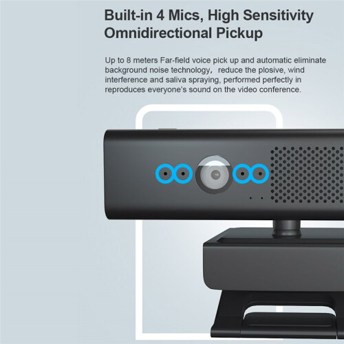 1080P USB Webcam Computer Camera with HiFi Speaker Microphone Computer Camera Video Conference Camera for PC Laptop 2
