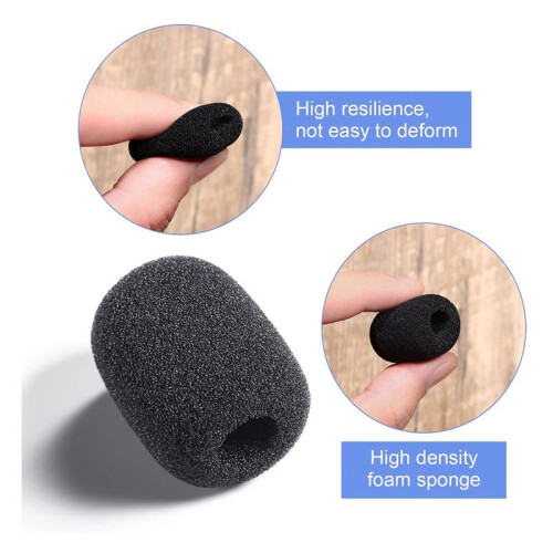 200 Pieces  Foam Microphone Windscreen Mic Covers Foam Protection for Small Lapel and Headset Microphones 2