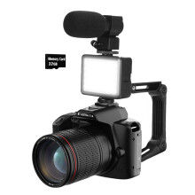 CáMara de FotografíA Digital 4K WIFI WebCam Grabadora de Video VideocáMara de 64MP CáMara Zoom Blogging CáMara con Tarjeta de Memoria 32G