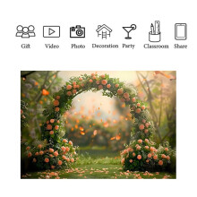 210 X 150 cm Fotografie-Hintergrund, Stoff, Kranz, Landschaft, Hochzeit, 3D-Party, Urlaub, Porträt, Fotografie-Hintergründe, F