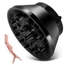 Difusor de Secador de Pelo, Accesorio Universal para Difusor de Pelo para Ondas Rizadas Finas y Gruesas y Herramienta de Peluquería Rizada con Clip