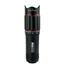 Nieuwe 25 X High-Definition Telelens voor Buiten, Mobiele Telefoon, Externe Universele Fotocamera, Telescooplens