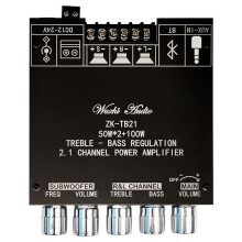 Placa Amplificadora de Subwoofer ZK-TB21 5.0 50Wx2 + 100W 2.1 Canais de Áudio Estéreo Baixo Módulo AMP com Suporte para Controle de APP