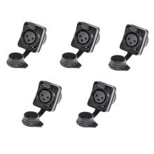 3 Pole Holder 3 Pole Waterproof Male and Female Microphone Audio Plug Xlr Balanced Threaded XLR Holder, C