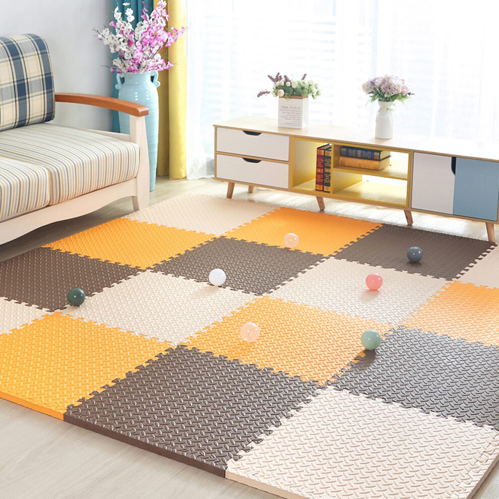 Playroom Floor Mat NonSlip Cushioned Kids Foam Mat Scratch Resistant Interlocking Tiles 60x60x2.5