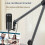 Support de Microphone RéGlable à Suspension Lourde, Bras de FlèChe à Ciseaux, Support de Microphone à Condensateur USB 2