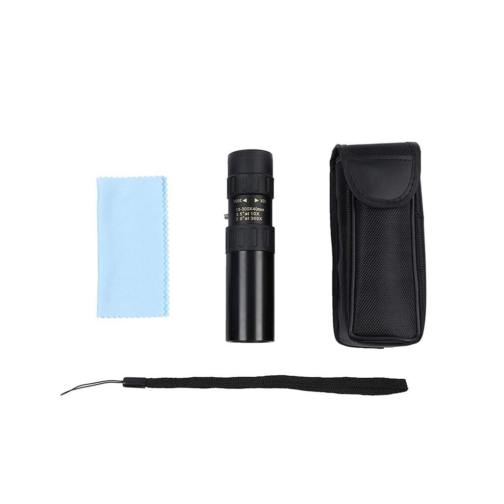 Metal 10-300X40 Zoom Hd Single-Tube Telescope Long Range Portable Professional Telescope Monocular For Outdoors Hunting 6031526681439
