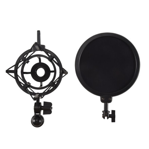 Professional Microphone Mic Shock Mount with Shield Articulating  Holder Stand Bracket for Studio Broadcast 2
