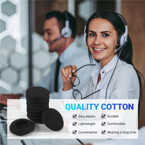 Thickened Earphone Cover Ear Pad Earmuff, Sponge Cover, 60mm Replaceable Headphone Accessory Protective Cover, Universal 2