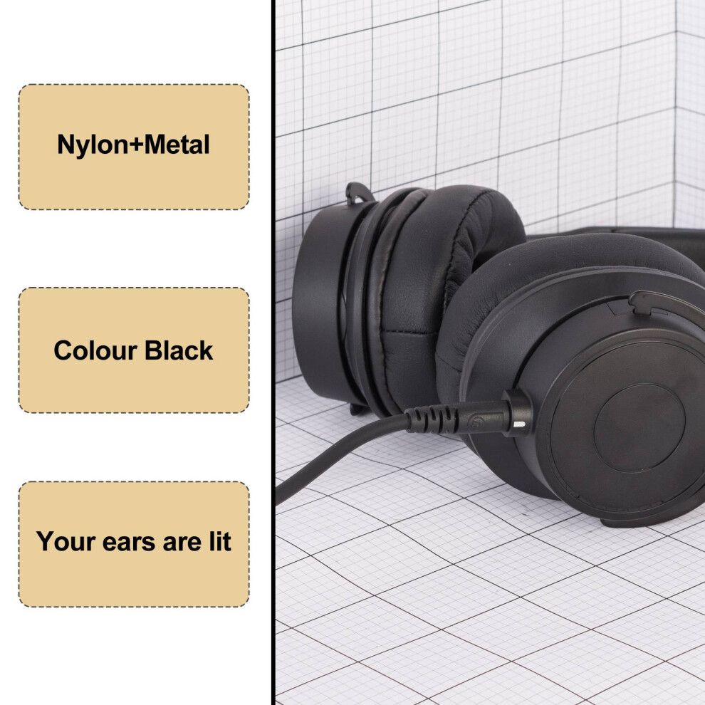 Replacement Audio Cable For Audio-Technica Ath-M50x M40x Headphones Fits Many Headphones 4852693560455