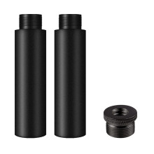 2Pcs Mic Stand Extension Tubes with 1Pc Metal Adapter Microphone Extension Rod 5/8Inch for Desk Stands and Arm Stand