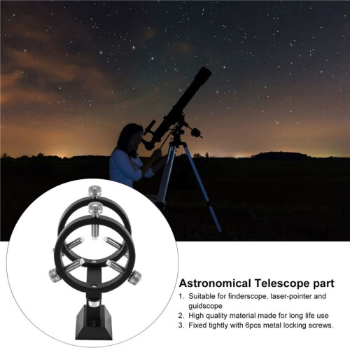 Adjustable Pointer Finderscope Bracket 6-Point Guidescope Rings Mount Astronomical Telescope,50mm(18mm-49mm) 2