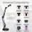 Support de Webcam pour Support de Bras de Ciseaux de FlèChe de Suspension de Bureau avec Base Ronde AméLioréE, pour Webcam 4