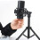 Portable Microphone Stand Desktop 3/8 Tripod Table Stand Adjustable Mic Stand Mic Clip Holder Bracket 3