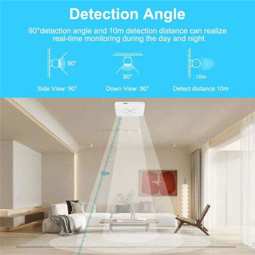 WiFi  Human Presence Sensor Luminance/Distance Detection Tuya  Life Home Automation for Alexa with Bracket 2