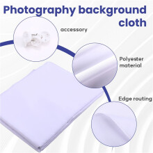 1.5x2M Photography Background Backdrop Cloth for Photo Studio Video Props Solid Color Wall Decor White