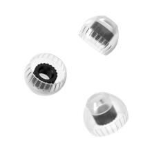 Double Support Structure Earphones Memory Earplugs Silicone Earplugs 3 Pairs of Earphones Earplugs Size S Black
