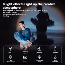 60W LED-Handhållen Videolampa Bi-Color 2800K-6500K COB High Power Fill Light Bärbar Live Broadcast Fill Light US-Kontakt