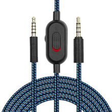 2M Zamienny Kabel Audio do Słuchawek  GPRO X, G233, G433, Zawiera Regulację Głośności i Funkcję Wyciszenia, Niebieski