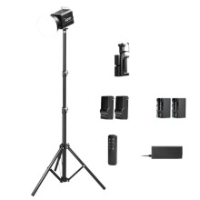 80W COB Camera Light Outdoor Kit 2500-6500K Video Dimmable Photographic LED Light for Photo Studio Film EU PLUG