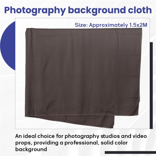 1.5x2M Photography Background Backdrop Cloth for Photo Studio Video Props Solid Color Wall Decor Light Grey 1