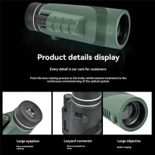 Monoscope 8 Times Mirror 8 Times Magnification Outdoor Equipment Hand-Held Monocular Glasses Green