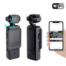 Caméra de Poche 1080p, Rotative à 180 , Caméra Portable Anti-Tremblement, Wi-Fi, pour le Sport, le Cyclisme, Enregistreur Vidéo