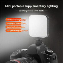 Ficklampa med LED-Video, Fyllnadslampa för Fotografering, 2500K-9000K, Magnetisk Videolampa för Dator, Mobiltelefon, DSLR-Kamera