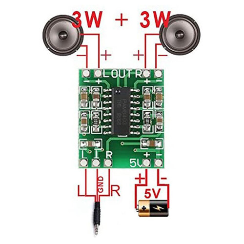 25 Pcs Digital Power Amplifier Board,2X3W Type D PAM8403 Audio Module  5V Digital Audio Amplifier Board Module 2
