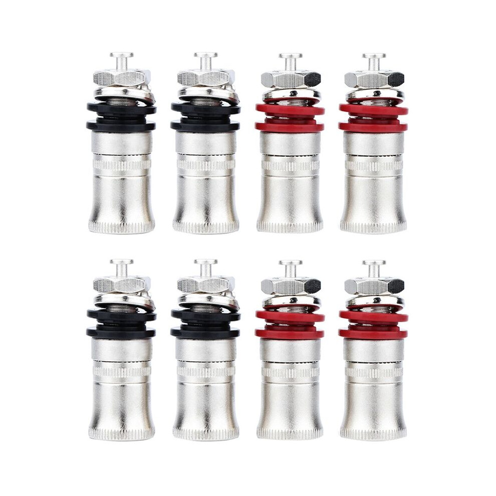 8X Rhodium Plated Speaker Amplifier Binding Post Terminal Banana Plug Socket Output Connector Hifi Audio Diy 4712486672188
