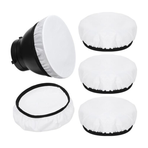 8Pcs 18cm Light Diffuser,Soft Diffuser Lamp Cover White Lamp Shade Diffuser,for Studio Strobe Reflectors 1