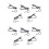 10 Pcs Ring  7.5 mm Microphone Clip Holder Tie Clip Collar Clip Practical (Black) 1