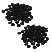 Fasdga 200 Pcs Black Sponge Earbud Headphone Cap Ear Pads Cover Replacement
