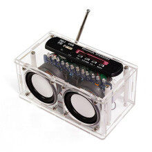 2X DIY Speaker Kit with FM Radio 87.5-108MHZ DIY Soldering Project Practice Electronic Kit Solder Assembly