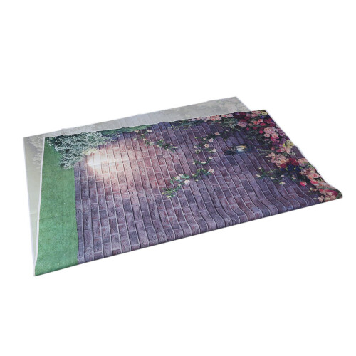 2pcs 7X5Ft Flowers Wall Photography Backdrops Brick Backdrop Spring Stuido Background 2